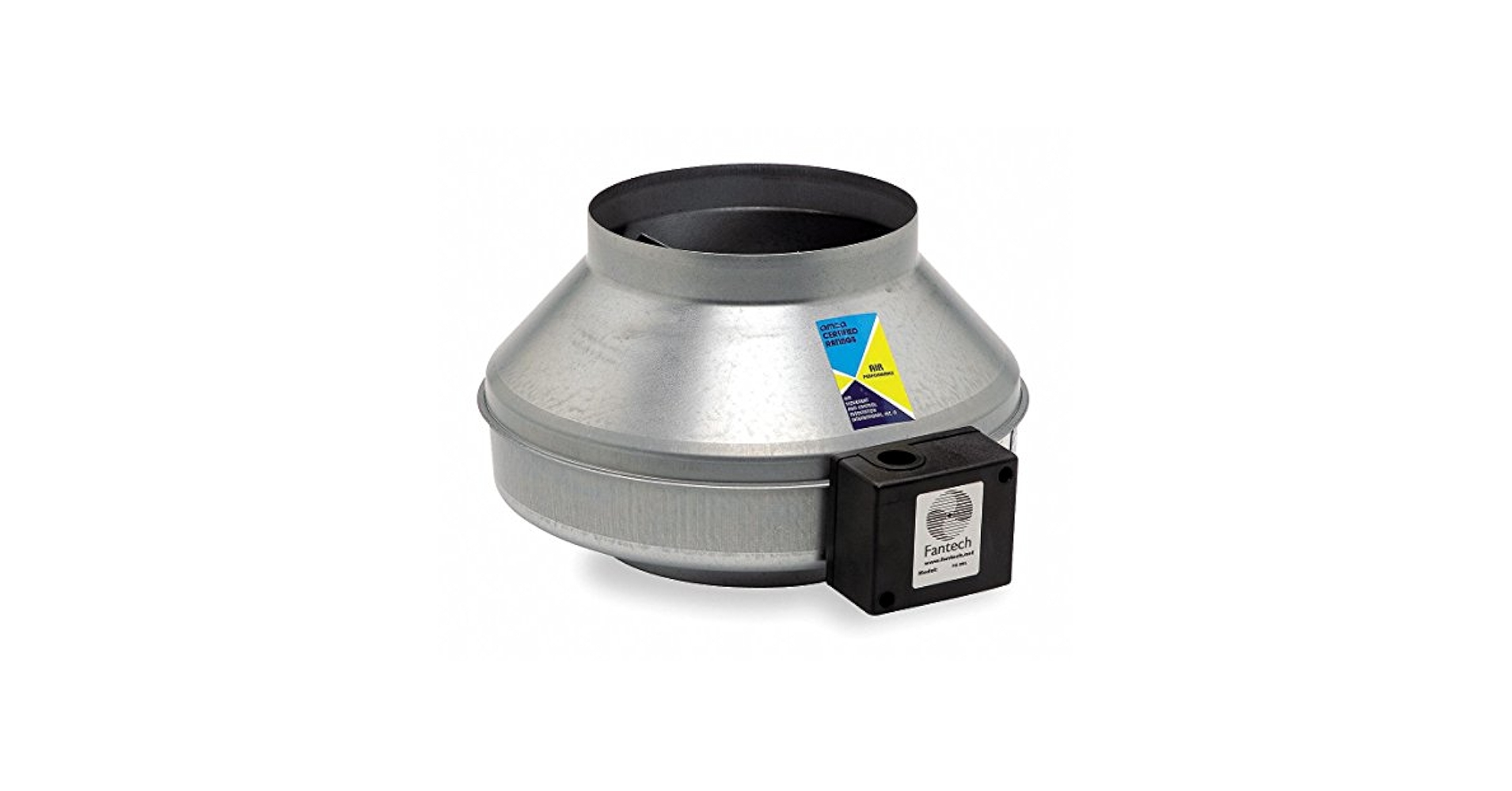 FANTECH Galvanized Steel Inline Centrifugal Duct Fan, Fits